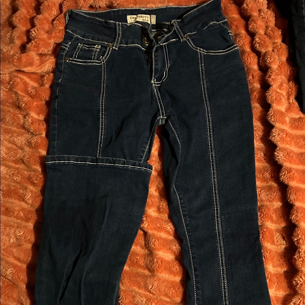 Dark Blue Women's Flare Jeans